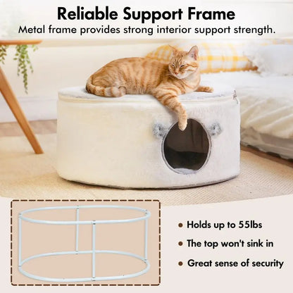 Fluffy Large Enclosed Cat House Cave