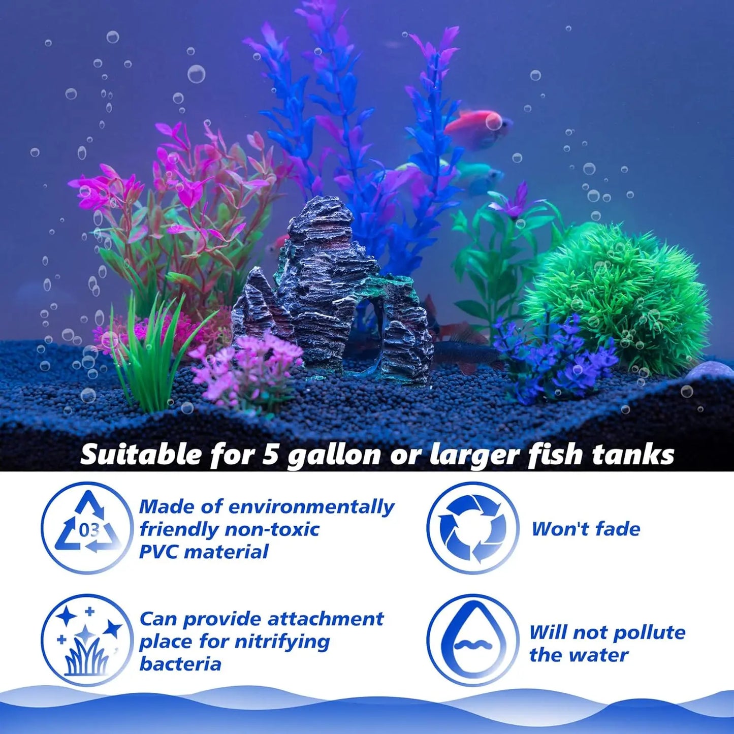 Artificial Aquarium Plants and Rocks