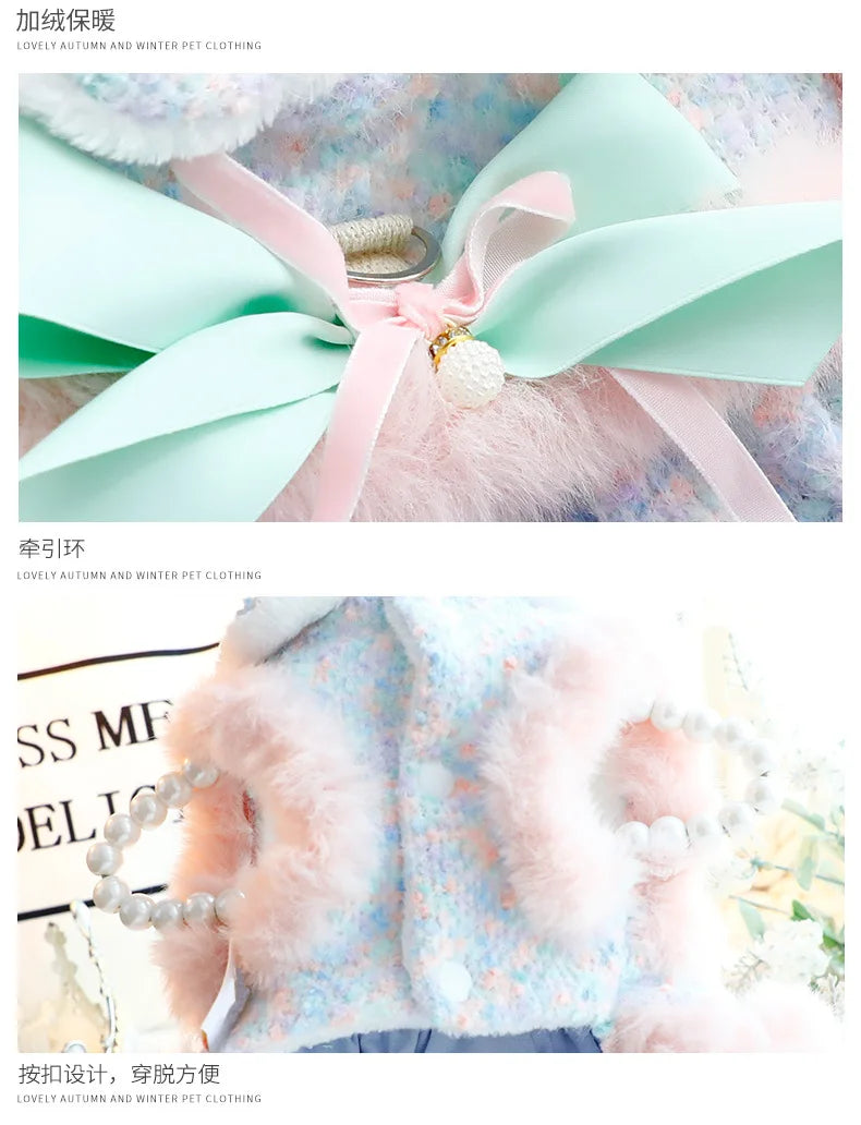Autumn Winter Dog Cat Princess Dress