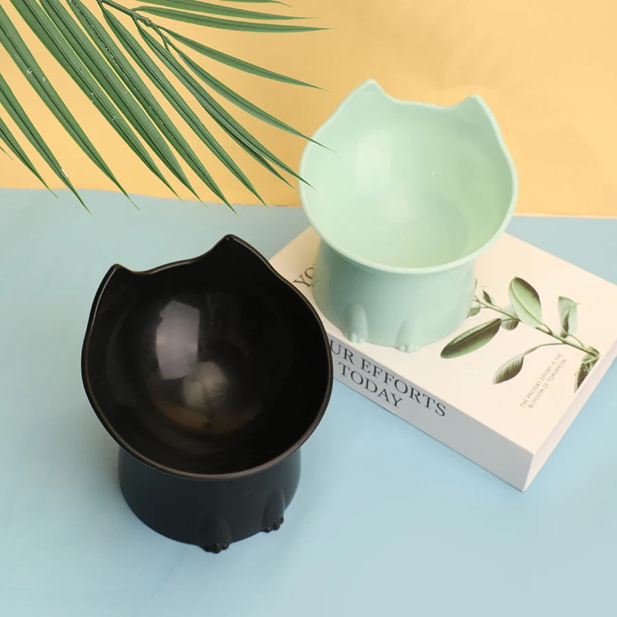 Anti-Tip Plastic Raised Pet Feeding Dish