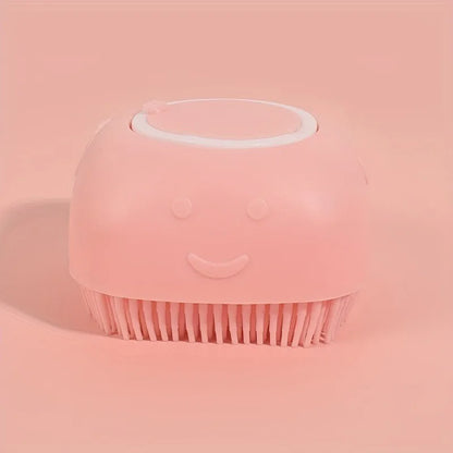 Pet Massage Brush Shampoo Dispenser