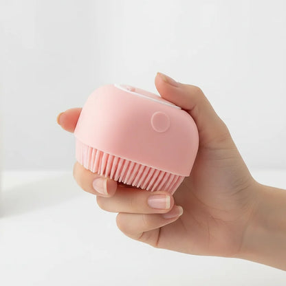 Pet Massage Brush Shampoo Dispenser