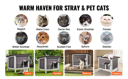 Outdoor Cat House Weatherproof